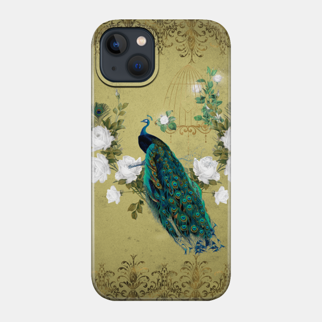 Wonderful peacock, vintage - Peacock Animal Feathers Bird Elegan - Phone Case