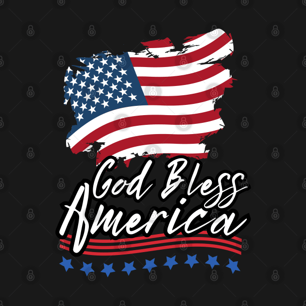 4th of July God Bless America // T-shirt Lifestyle by Kalico Design