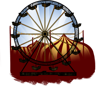 Old Carnival Ferris Wheel Magnet