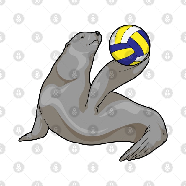 Seal Volleyball player Volleyball by Markus Schnabel