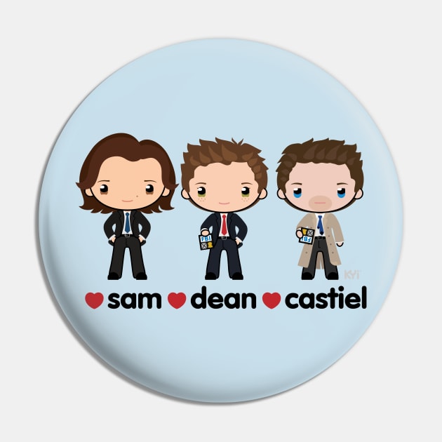 Love Sam, Dean & Castiel - Supernatural Pin by KYi