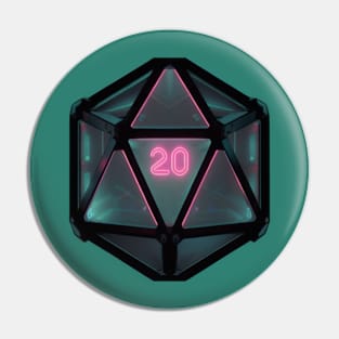 Sci-Fi D20 Style 1 Pin