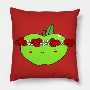 Flower Crown Green Apple Pillow