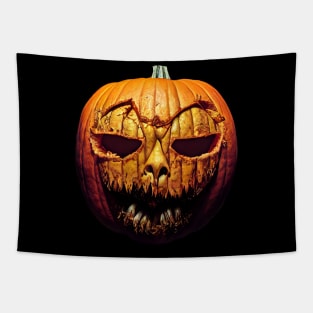 Scary Halloween Pumpkin Art Tapestry