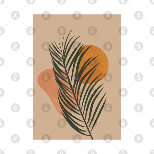 Palm Leaf, Boho, Earthy Tone by Colorable