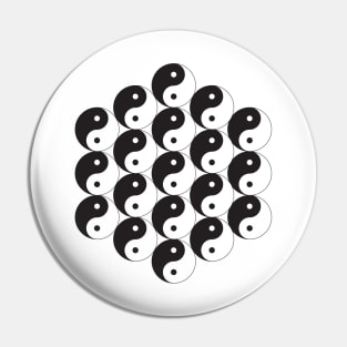 Yin and Yang symbol hexagon Pin