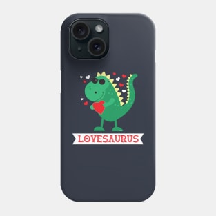 LOVESAURUS Dinosaur Cute Valentines Day Heart Love Phone Case