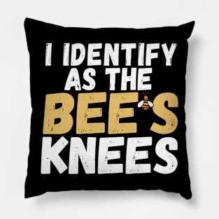 I Identify as The Bee's Knees Pillow