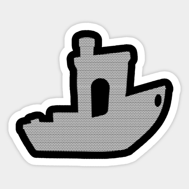 Benchy Gcode 3d Printing Gift Benchy Toy Model Ugly Sweater Benchy Gcode 3d Printing Lover Gift Ide Sticker Teepublic