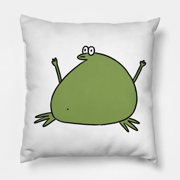 Cartoon frog Pillow by Oranges