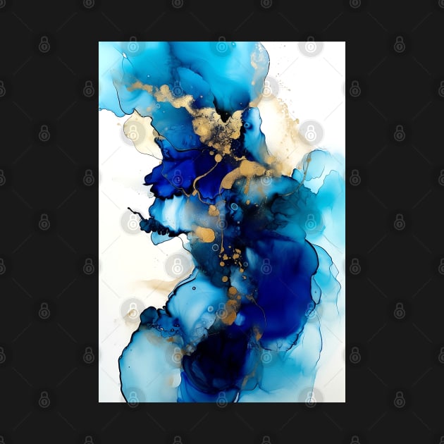 Blue Lagoon - Abstract Alcohol Ink Art by inkvestor