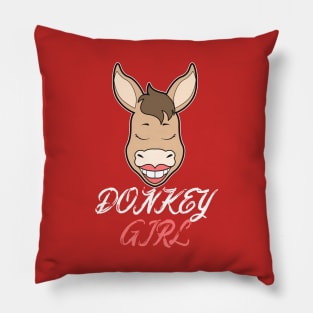 Donkey Girl Pillow