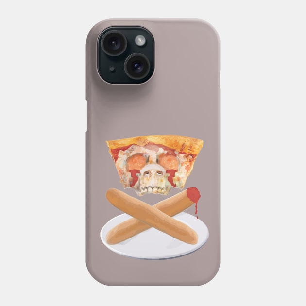 Pizza Skull Phone Case by GodsBurden