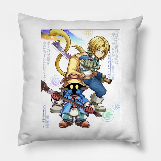 Vivi & Zidane Tribal Pillow by FranGSal