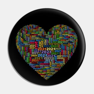 2021 In Heart Cloud Multi Color Pin