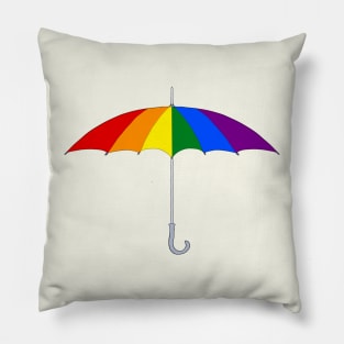 Pride rainbow umbrella Pillow