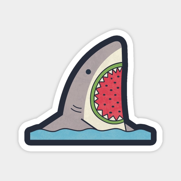 Summer Shark Magnet by HandsOffMyDinosaur