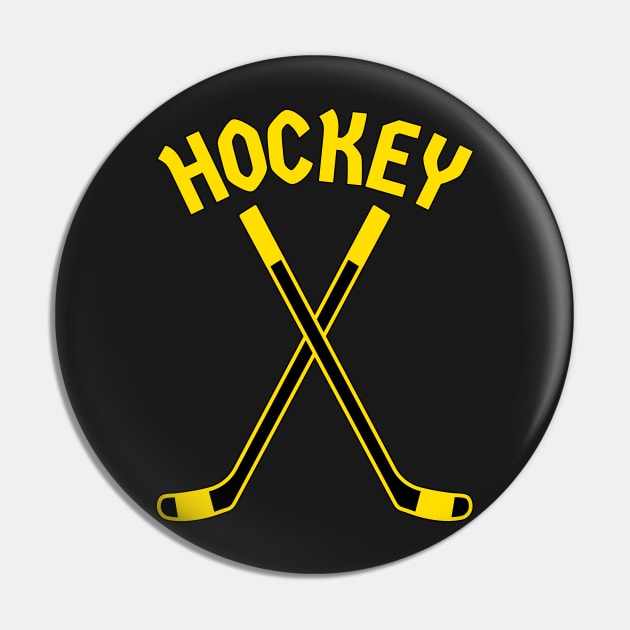 HOCKEY CROSSED STICKS LOGO Pin by HOCKEYBUBBLE