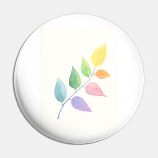 Rainbow Leaves Pin