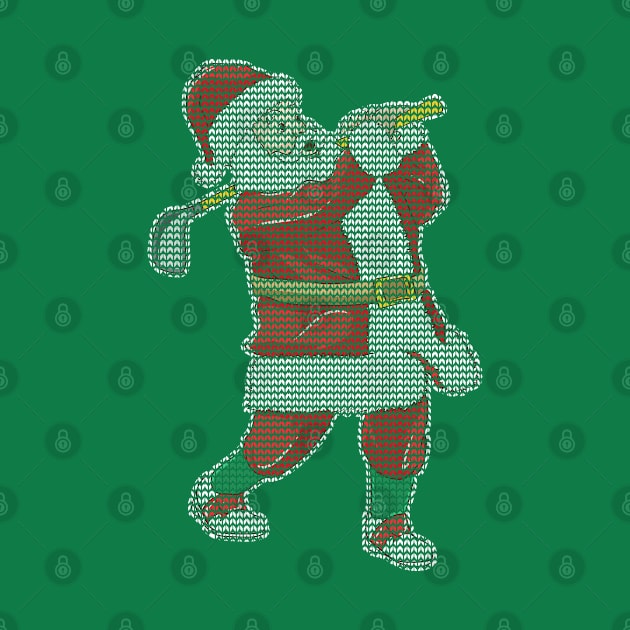 Golfing Santa Claus Golf Golfer Christmas Knit Pattern by E