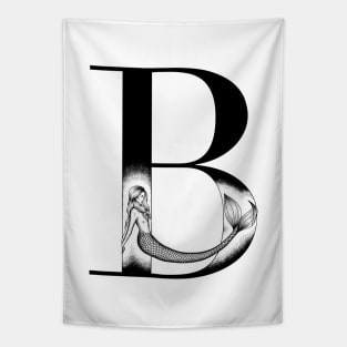 Mermaid Monogram B Tapestry