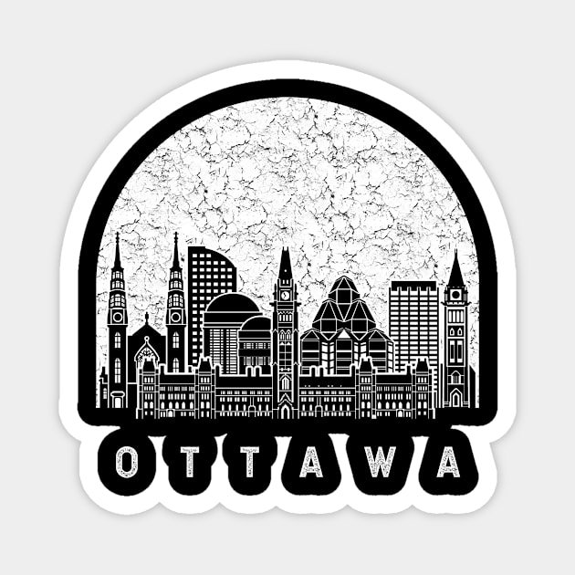 Ottawa Canada Skyline Magnet by ThyShirtProject - Affiliate