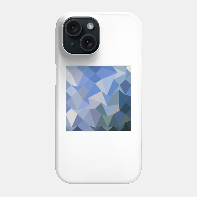 Carolina Blue Abstract Low Polygon Background Phone Case by retrovectors