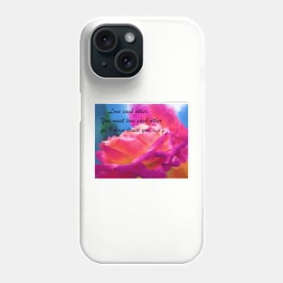 Love Each Other Watercolor Rose Bloom Phone Case