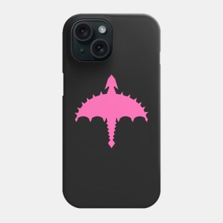 Hot Pink Abstract Digital Cyber Heavy Metal Dragon Design Phone Case