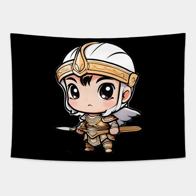 Cute greece warrior Tapestry by Majkel&Majkel