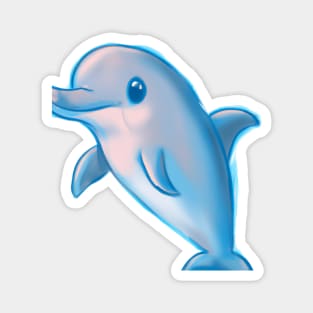 Cute Dolphin Drawing Magnet