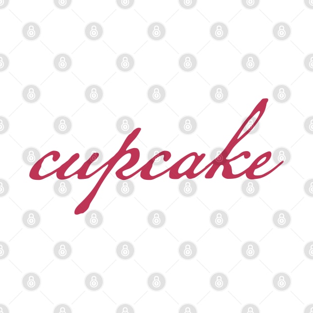 Cupcake Typography Viva Magenta Script by ellenhenryart