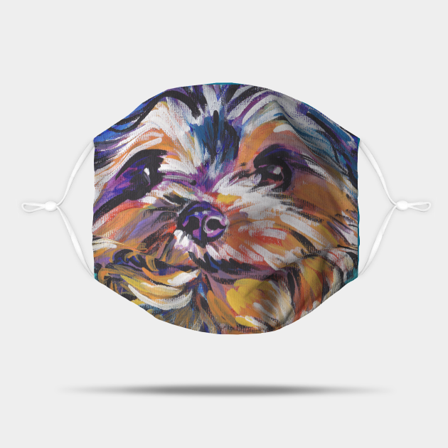 Yorkie Yorkshire Terrier Bright colorful pop dog art