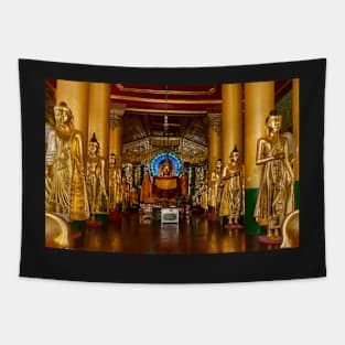 Golden Buddhas. Tapestry