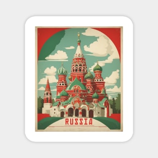 Russia Vintage Tourism Poster Magnet