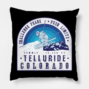 Ski Telluride Colorado Pillow