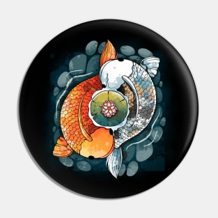 Ying Yang Koi Pin