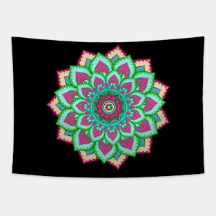 Beautiful mandala in pink and green Tapestry