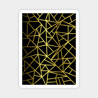 Golden Geometric Shapes Magnet