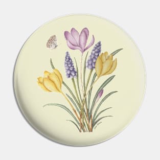 Crocus and Muscari Pin