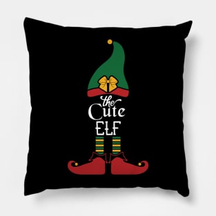 The Cute Elf Matching Family Group Christmas Party Pajama Pillow