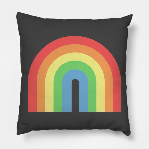 LGBTQ+ Rainbow Design Pillow by gray-cat
