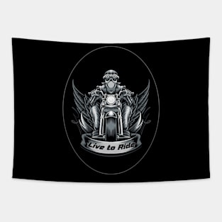 Live to Ride - Biker Life Tapestry