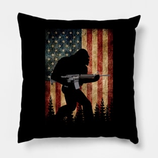 Bigfoot 2nd Amendment Right to Bear Arms Gift for Gun Owner Pillow