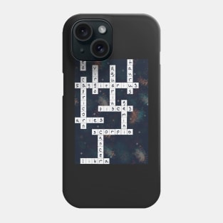 Astrology Crossword Phone Case