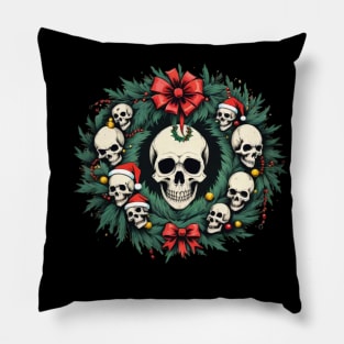 Christmas Skulls Pillow