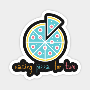 Eating Pizza For Two | Pastel Minimalist Aesthetics Magnet