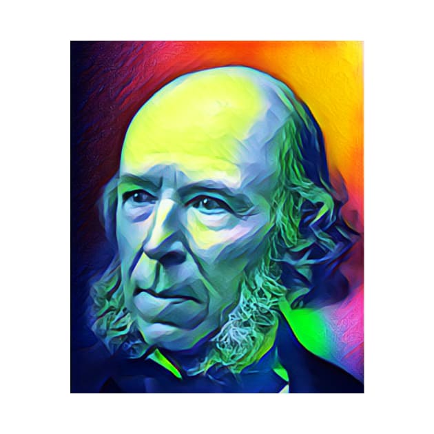 Herbert Spencer Colourful Portrait | Herbert Spencer Artwork 6 by JustLit