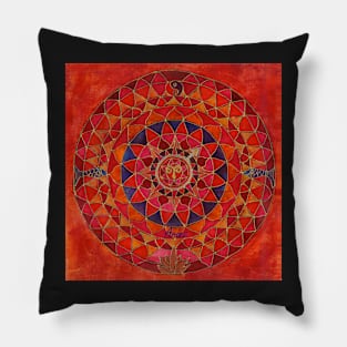 Aries free-hand mandala - Renate van NIjen Pillow