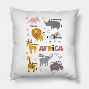 African Animals Pillow